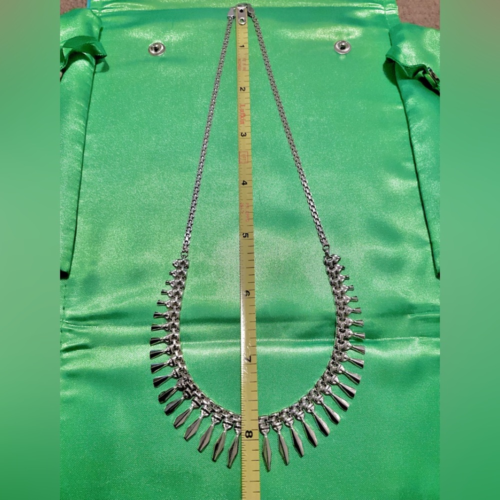 Silver Bib Necklace - image 2